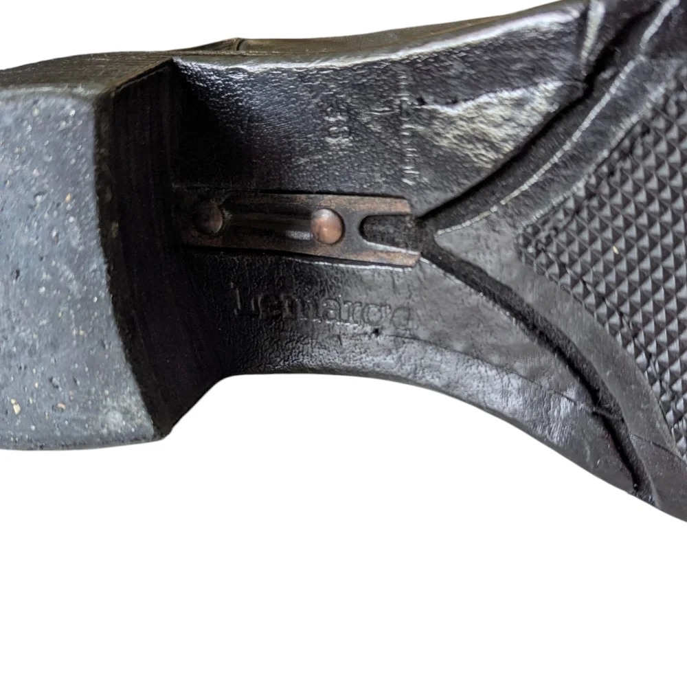 Lemargo Italian Leather Black Knee High Boots - Picture 7 of 15